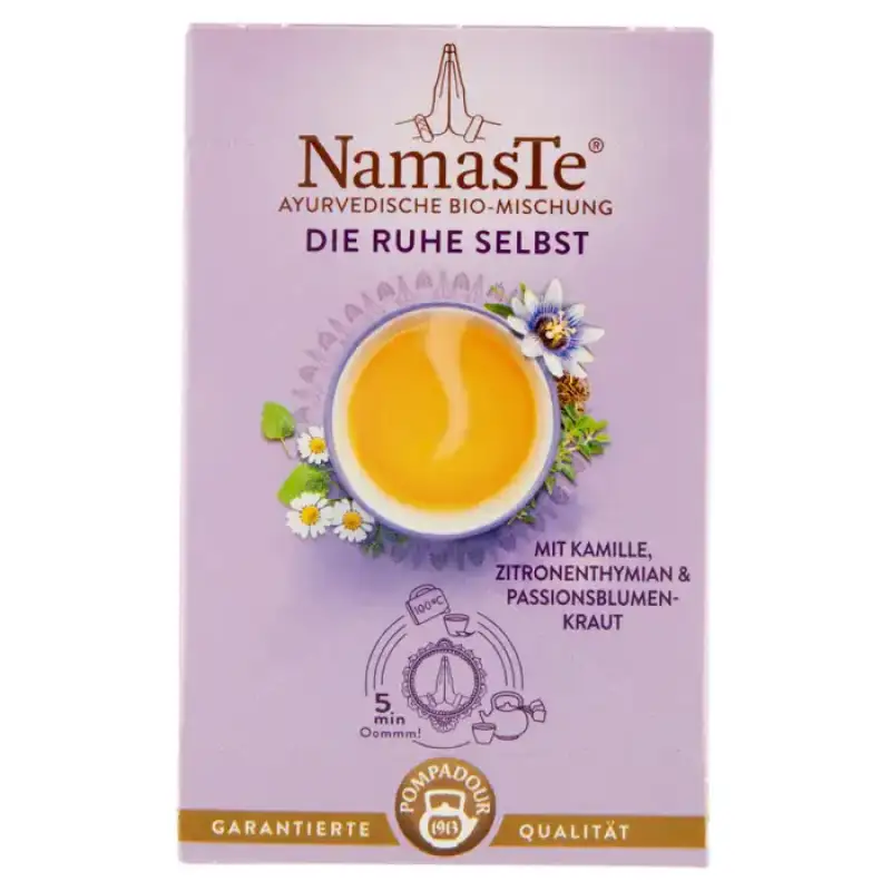 Namaste Pompadour Ceai Organic Ayurvedic Bio Pure Relaxation 15 x 2 g Bax 6 buc.